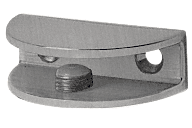 CRL Brushed Nickel Rounded Interior Shower Shelf Clamp CRL Brushed Nickel Rounded Interior Shower Shelf Clamp